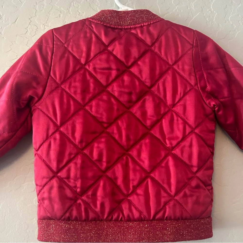 Disney collection by tutu couture burgundy princess patch puffer jacket 3t